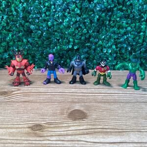 Imaginext  Dc Figures Bundle Robin Batman Hulk Snotlout  Mutant Man Toy Figures